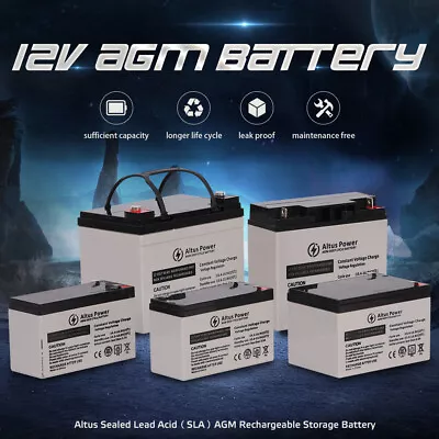 12V 9ah 12ah 15ah 22ah Deep Cycle AGM Battery Sealed Lead Acid Rechargeable>7ah • $39.99